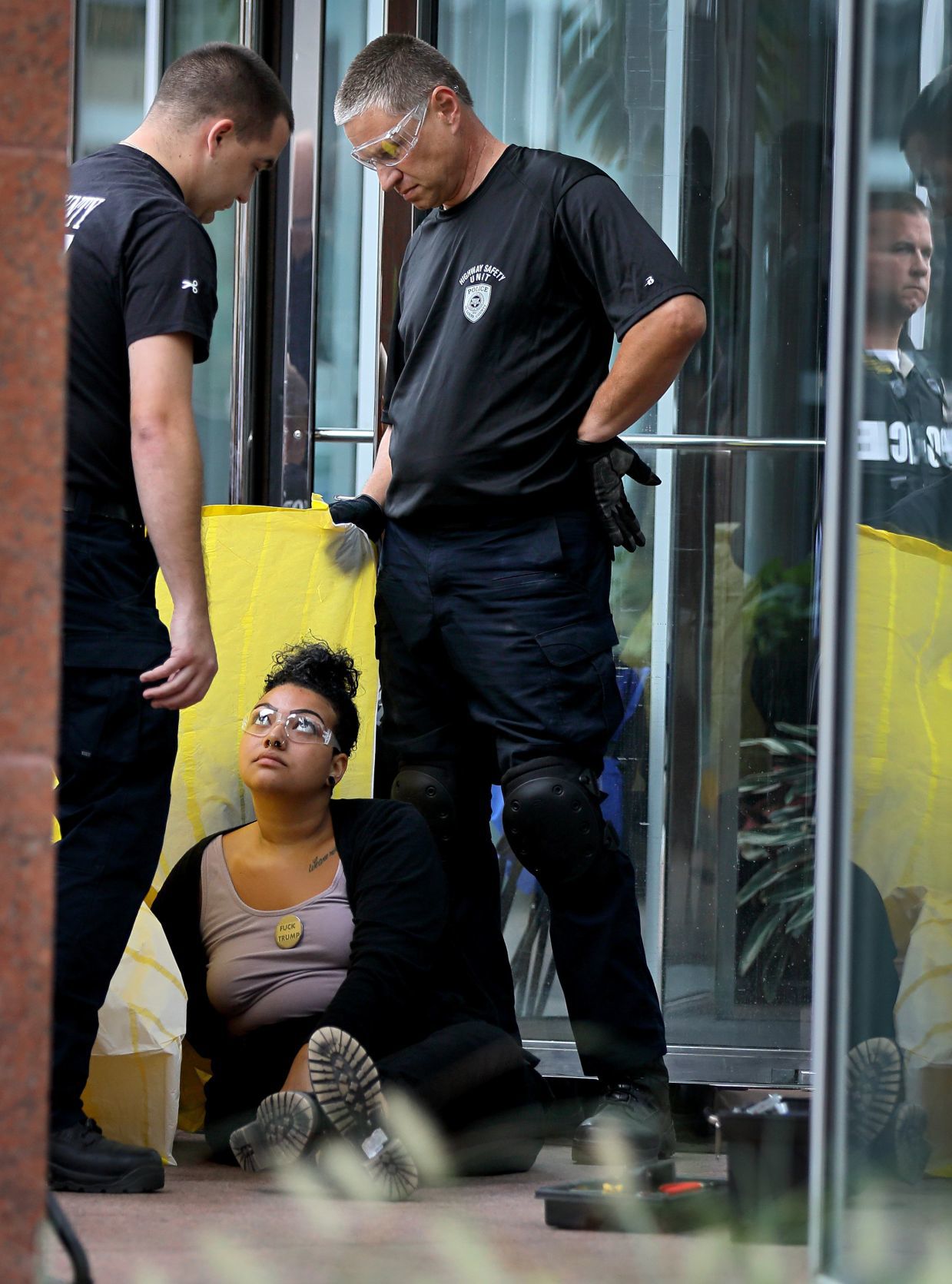 Two protesters arrested